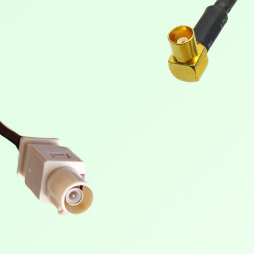 FAKRA SMB I 1001 beige Male Plug to MCX Female Jack Right Angle Cable