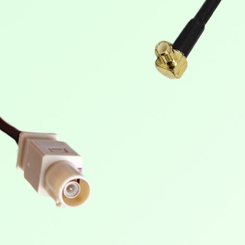 FAKRA SMB I 1001 beige Male Plug to MCX Male Plug Right Angle Cable