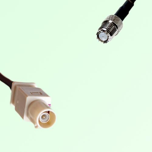 FAKRA SMB I 1001 beige Male Plug to Mini UHF Female Jack Cable