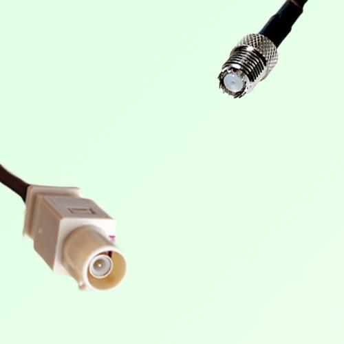 FAKRA SMB I 1001 beige Male Plug to Mini UHF Female Jack Cable FAKRA SMB I 1001 beige Male Plug to Mini UHF Female Jack Cable