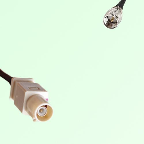 FAKRA SMB I 1001 beige Male Plug to Mini UHF Male Plug Cable FAKRA SMB I 1001 beige Male Plug to Mini UHF Male Plug Cable