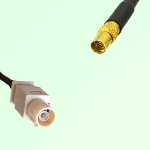 FAKRA SMB I 1001 beige Male Plug to MMCX Female Jack Cable FAKRA SMB I 1001 beige Male Plug to MMCX Female Jack Cable
