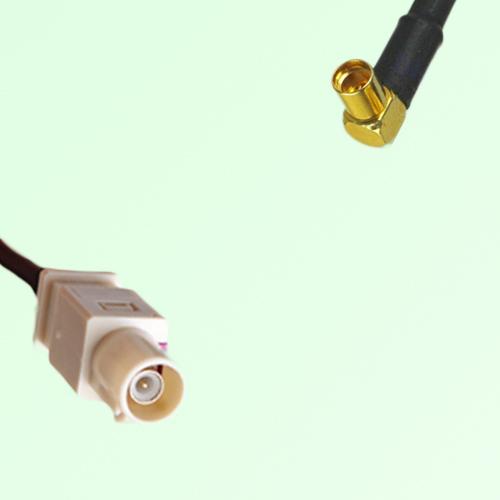 FAKRA SMB I 1001 beige Male Plug to MMCX Female Jack Right Angle Cable