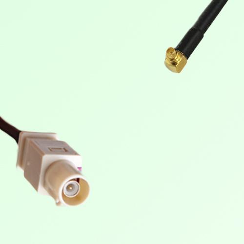 FAKRA SMB I 1001 beige Male Plug to MMCX Male Plug Right Angle Cable