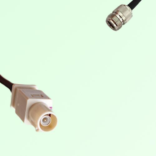 FAKRA SMB I 1001 beige Male Plug to N Female Jack Cable