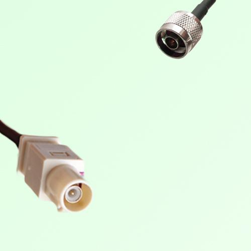 FAKRA SMB I 1001 beige Male Plug to N Male Plug Cable FAKRA SMB I 1001 beige Male Plug to N Male Plug Cable
