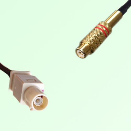 FAKRA SMB I 1001 beige Male Plug to RCA Female Jack Cable FAKRA SMB I 1001 beige Male Plug to RCA Female Jack Cable