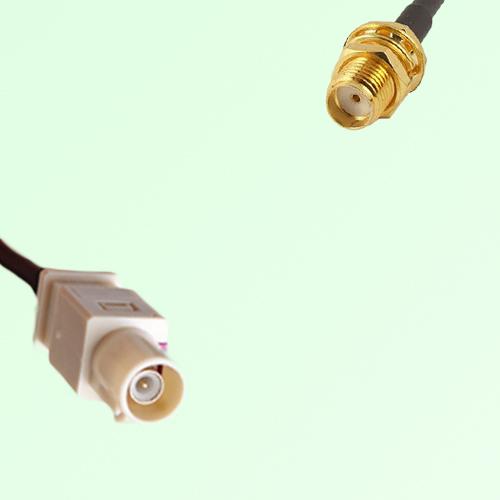 FAKRA SMB I 1001 beige Male Plug to SMA Bulkhead Female Jack Cable FAKRA SMB I 1001 beige Male Plug to SMA Bulkhead Female Jack Cable