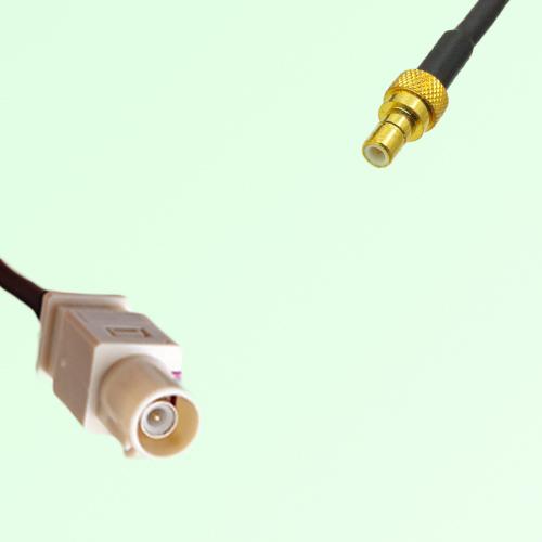 FAKRA SMB I 1001 beige Male Plug to SMB Male Plug Cable