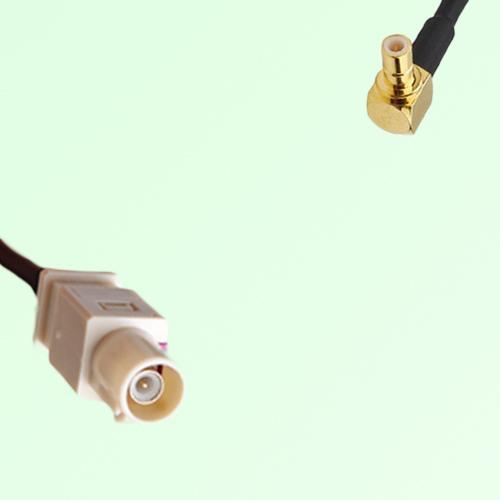 FAKRA SMB I 1001 beige Male Plug to SMB Male Plug Right Angle Cable