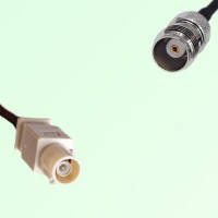 FAKRA SMB I 1001 beige Male Plug to TNC Female Jack Cable