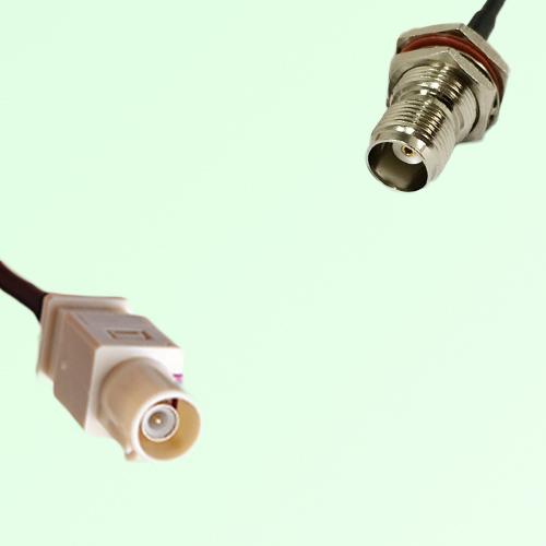 FAKRA SMB I 1001 beige Male Plug to TNC Bulkhead Female Jack Cable