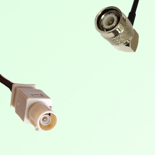 FAKRA SMB I 1001 beige Male Plug to TNC Male Plug Right Angle Cable