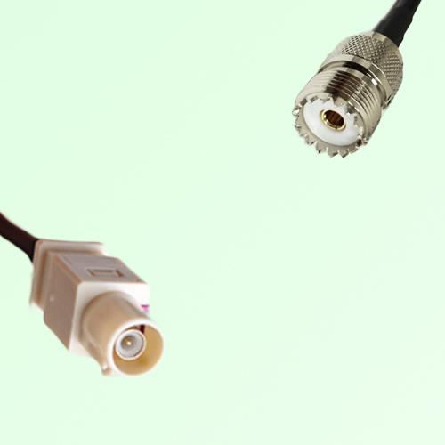 FAKRA SMB I 1001 beige Male Plug to UHF Female Jack Cable FAKRA SMB I 1001 beige Male Plug to UHF Female Jack Cable