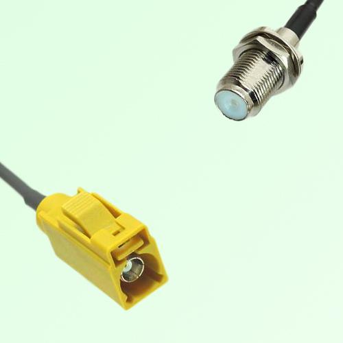 FAKRA SMB K 1027 curry Female Jack to F Bulkhead Female Jack Cable FAKRA SMB K 1027 curry Female Jack to F Bulkhead Female Jack Cable