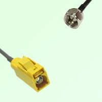 FAKRA SMB K 1027 curry Female Jack to F Male Plug Cable FAKRA SMB K 1027 curry Female Jack to F Male Plug Cable