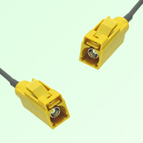FAKRA SMB K 1027 Curry Female Jack to K 1027 Curry Female Jack Cable