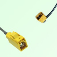 FAKRA SMB K 1027 Curry Female Jack to K 1027 Curry Female RA Cable