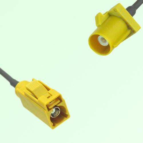 FAKRA SMB K 1027 Curry Female Jack to K 1027 Curry Male Plug Cable