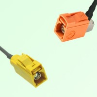 FAKRA SMB K 1027 curry Female to M 2003 pastel orange Female RA Cable FAKRA SMB K 1027 curry Female to M 2003 pastel orange Female RA Cable