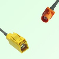 FAKRA SMB K 1027 curry Female Jack to M 2003 pastel orange Male Cable FAKRA SMB K 1027 curry Female Jack to M 2003 pastel orange Male Cable