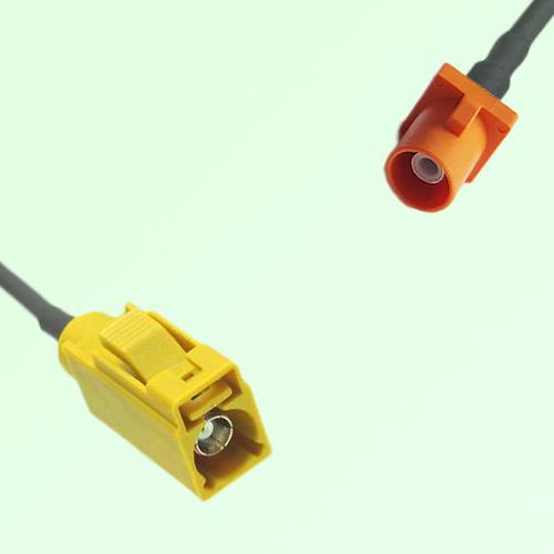 FAKRA SMB K 1027 curry Female Jack to M 2003 pastel orange Male Cable FAKRA SMB K 1027 curry Female Jack to M 2003 pastel orange Male Cable
