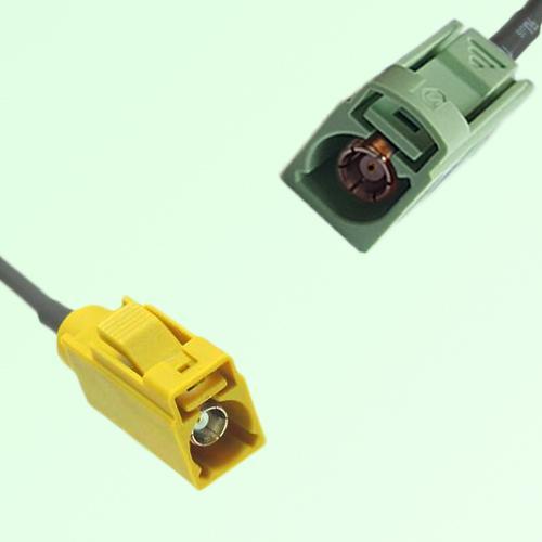 FAKRA SMB K 1027 curry Female Jack to N 6019 pastel green Female Cable FAKRA SMB K 1027 curry Female Jack to N 6019 pastel green Female Cable