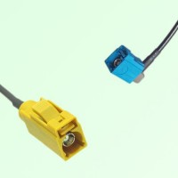 FAKRA SMB K 1027 Curry Female to Z 5021 Water Blue Female RA Cable FAKRA SMB K 1027 Curry Female to Z 5021 Water Blue Female RA Cable