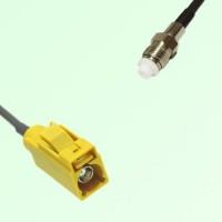 FAKRA SMB K 1027 Curry Female Jack to FME Female Jack Cable