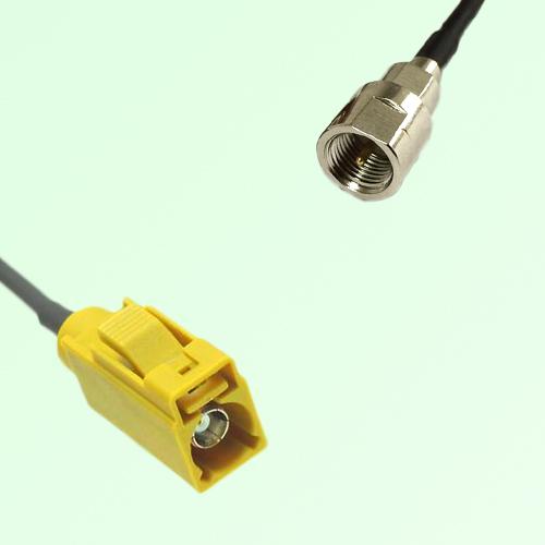 FAKRA SMB K 1027 Curry Female Jack to FME Male Plug Cable