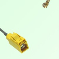 FAKRA SMB K 1027 Curry Female Jack to IPEX Cable FAKRA SMB K 1027 Curry Female Jack to IPEX Cable