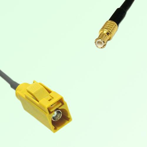 FAKRA SMB K 1027 curry Female Jack to MCX Male Plug Cable