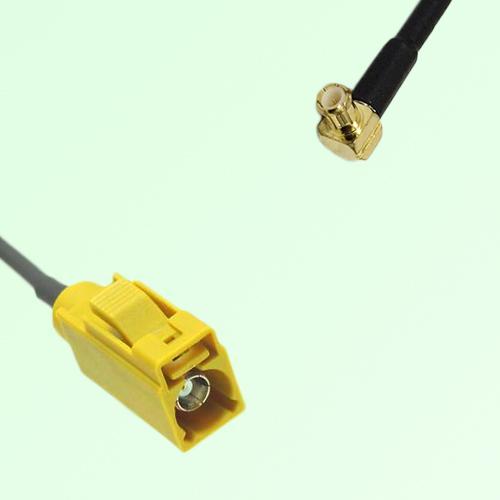 FAKRA SMB K 1027 curry Female Jack to MCX Male Plug Right Angle Cable