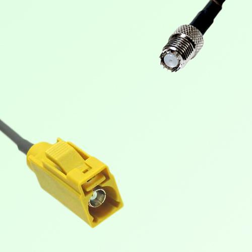 FAKRA SMB K 1027 curry Female Jack to Mini UHF Female Jack Cable FAKRA SMB K 1027 curry Female Jack to Mini UHF Female Jack Cable