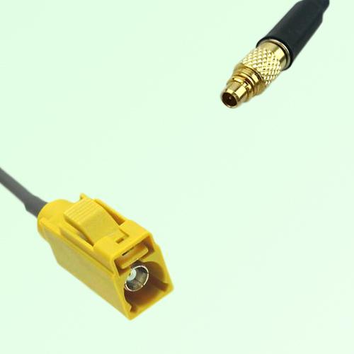 FAKRA SMB K 1027 Curry Female Jack to MMCX Male Plug Cable