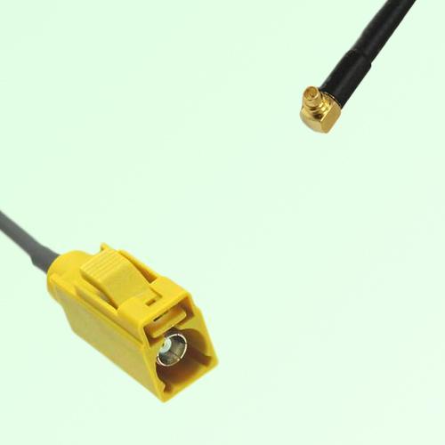 FAKRA SMB K 1027 Curry Female Jack to MMCX Male Plug Right Angle Cable
