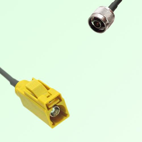 FAKRA SMB K 1027 curry Female Jack to N Male Plug Cable