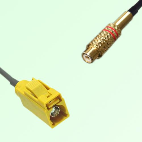 FAKRA SMB K 1027 curry Female Jack to RCA Female Jack Cable FAKRA SMB K 1027 curry Female Jack to RCA Female Jack Cable