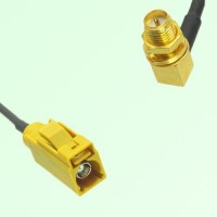 FAKRA SMB K 1027 curry Female Jack to RP SMA Bulkhead Female RA Cable FAKRA SMB K 1027 curry Female Jack to RP SMA Bulkhead Female RA Cable
