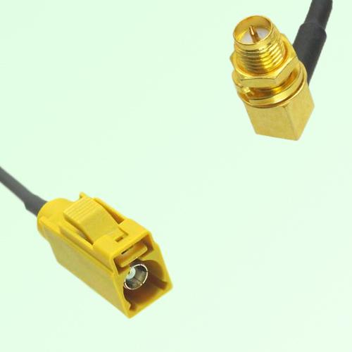 FAKRA SMB K 1027 curry Female Jack to RP SMA Bulkhead Female RA Cable FAKRA SMB K 1027 curry Female Jack to RP SMA Bulkhead Female RA Cable