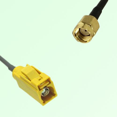 FAKRA SMB K 1027 curry Female Jack to RP SMA Male Plug Cable FAKRA SMB K 1027 curry Female Jack to RP SMA Male Plug Cable