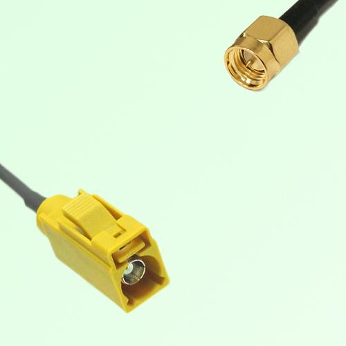 FAKRA SMB K 1027 Curry Female Jack to SMA Male Plug Cable FAKRA SMB K 1027 Curry Female Jack to SMA Male Plug Cable
