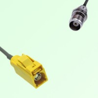 FAKRA SMB K 1027 curry Female to TNC Front Mount Bulkhead Female Cable FAKRA SMB K 1027 curry Female to TNC Front Mount Bulkhead Female Cable