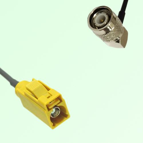 FAKRA SMB K 1027 curry Female Jack to TNC Male Plug Right Angle Cable
