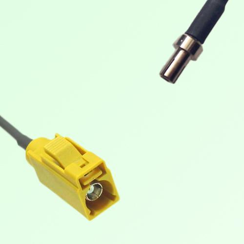 FAKRA SMB K 1027 curry Female Jack to TS9 Male Plug Cable