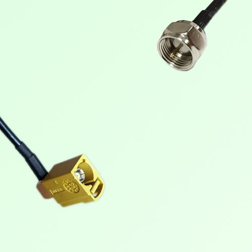 FAKRA SMB K 1027 curry Female Jack Right Angle to F Male Plug Cable FAKRA SMB K 1027 curry Female Jack Right Angle to F Male Plug Cable
