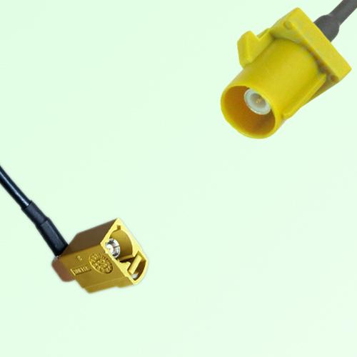 FAKRA SMB K 1027 Curry Female Jack RA to K 1027 Curry Male Plug Cable