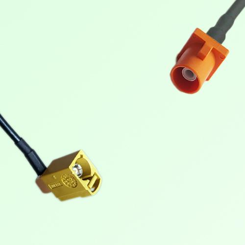 FAKRA SMB K 1027 curry Female RA to M 2003 pastel orange Male Cable FAKRA SMB K 1027 curry Female RA to M 2003 pastel orange Male Cable