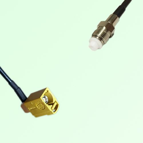 FAKRA SMB K 1027 Curry Female Jack RA to FME Female Jack Cable FAKRA SMB K 1027 Curry Female Jack RA to FME Female Jack Cable