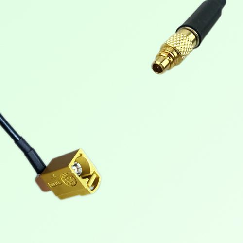 FAKRA SMB K 1027 Curry Female Jack Right Angle to MMCX Male Plug Cable